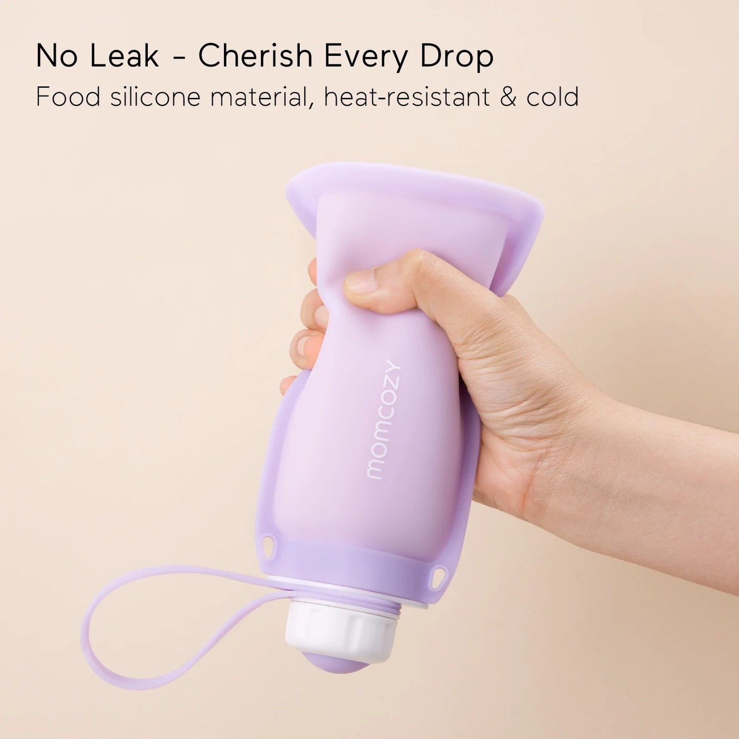 No Leak Silicone Breastmilk Storage Bags, Reusable Breastmilk Bags, 8.5Oz/250Ml 5Pcs