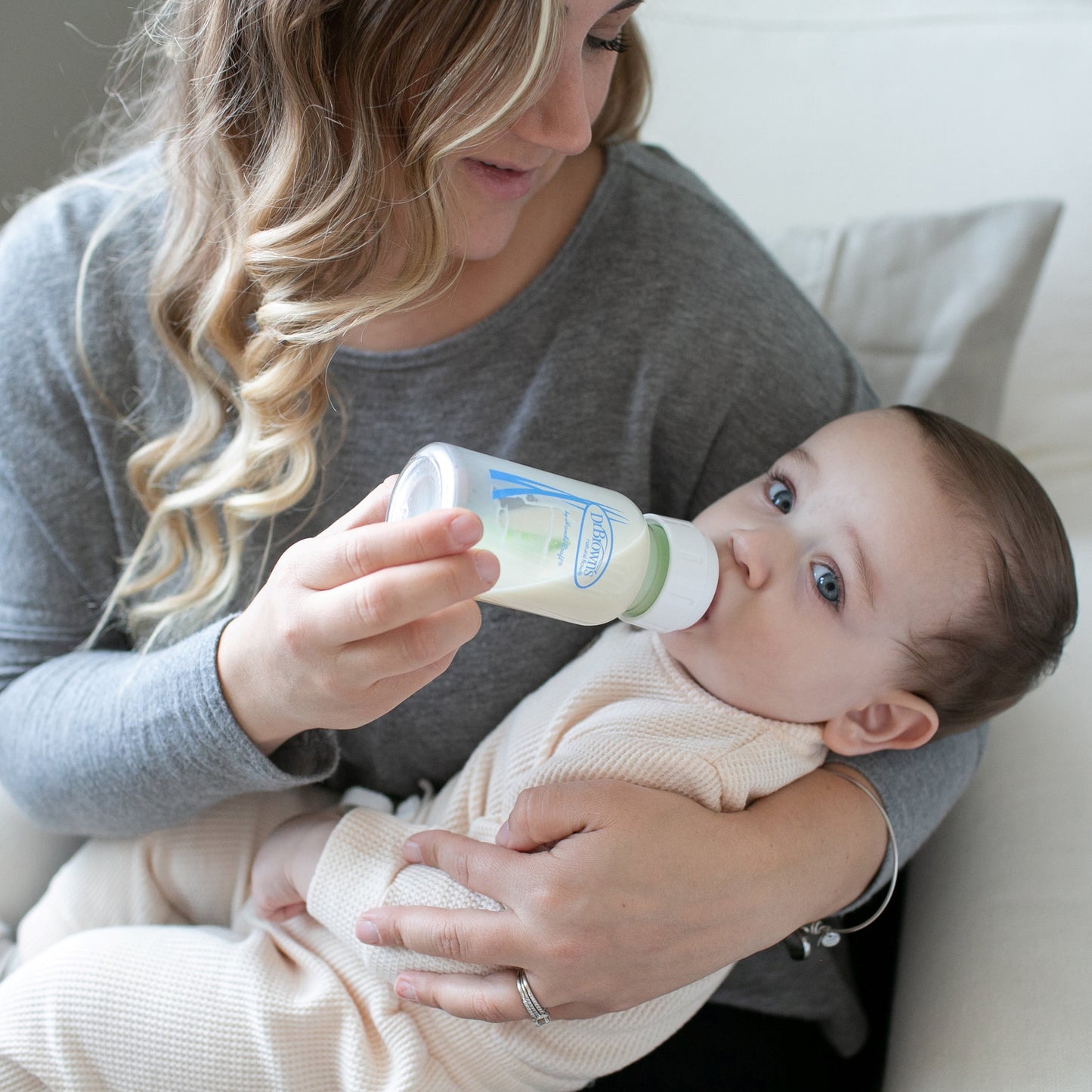 Natural Flow Anti-Colic Options+ Narrow Glass Baby Bottle, 4Oz/120Ml, Level 1 Nipples, 0M+, 2 Pack