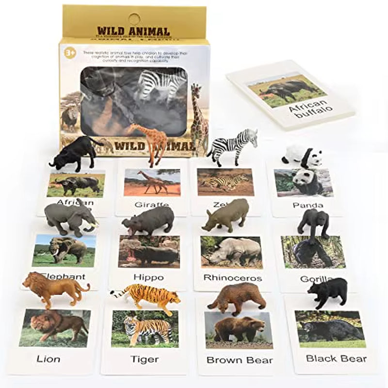 Montessori Animal Matching Card,Language Learning Cognitive Kids Educational Toy Insect Farm Zoo Preschool Toddler 1 2 Years Old