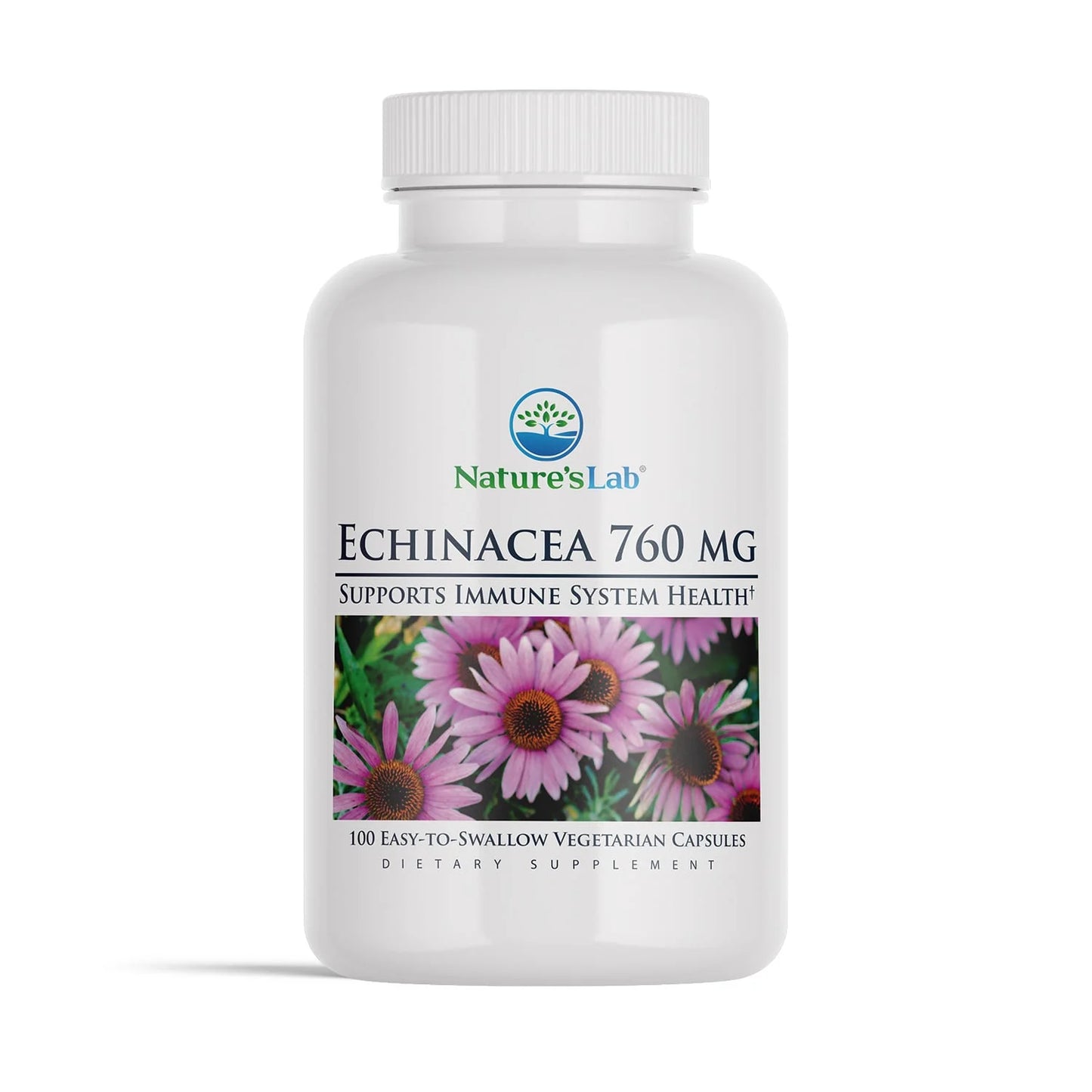 Echinacea 760Mg Dietary Supplement - 100 Capsules (50 Day Supply) - Powerful All Natural Immune System Support* - Non-Gmo, Gluten Free