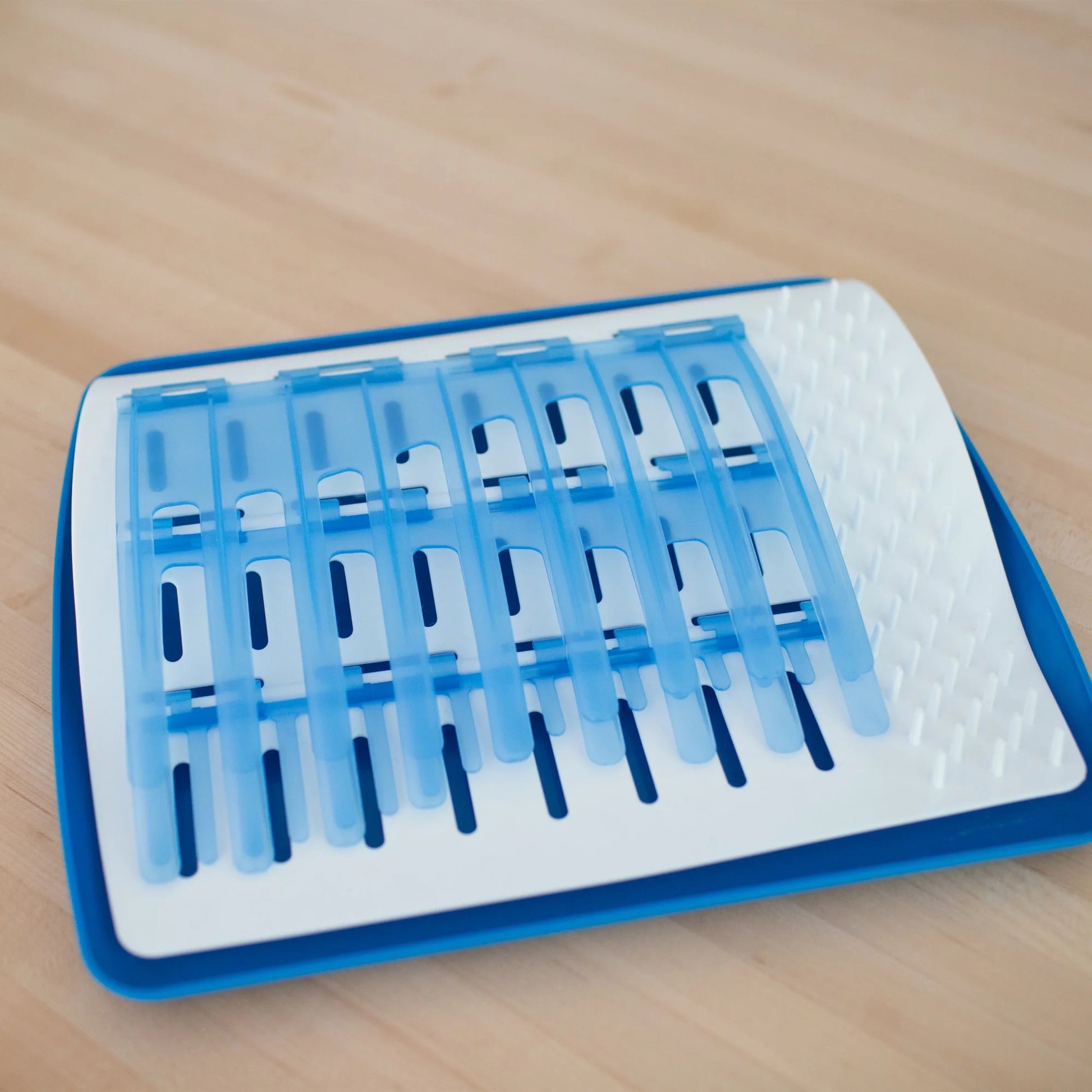 Folding Baby Bottle Drying Rack for Easy Storage, Dry Baby Essentials, BPA Free, Blue