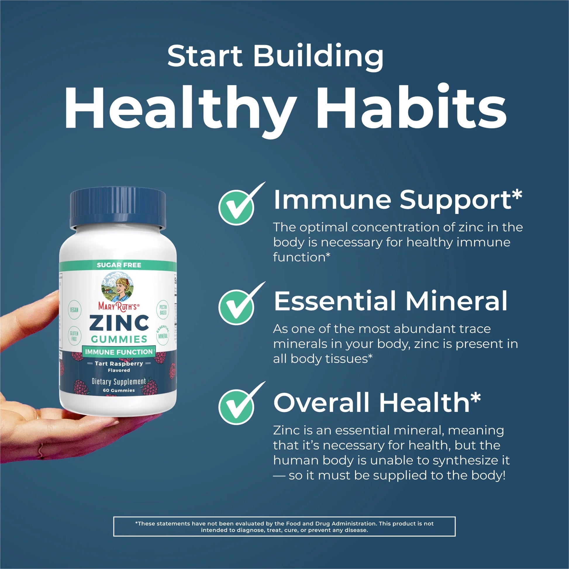 Zinc Gummies for Immune Wellness and Health, Ages 14+