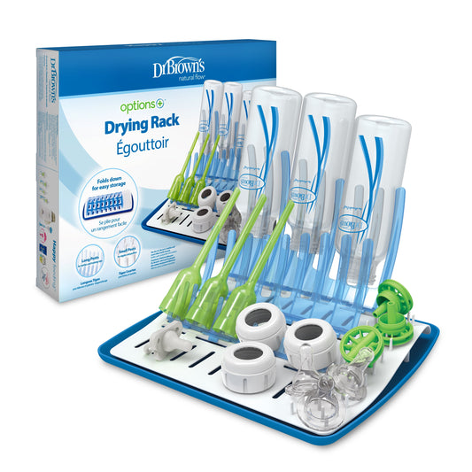 Folding Baby Bottle Drying Rack for Easy Storage, Dry Baby Essentials, BPA Free, Blue